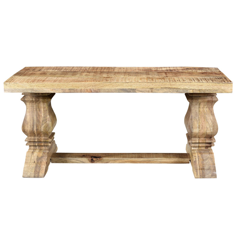 Gracie Oaks Lehoux Solid Mango Wood Bench | Wayfair